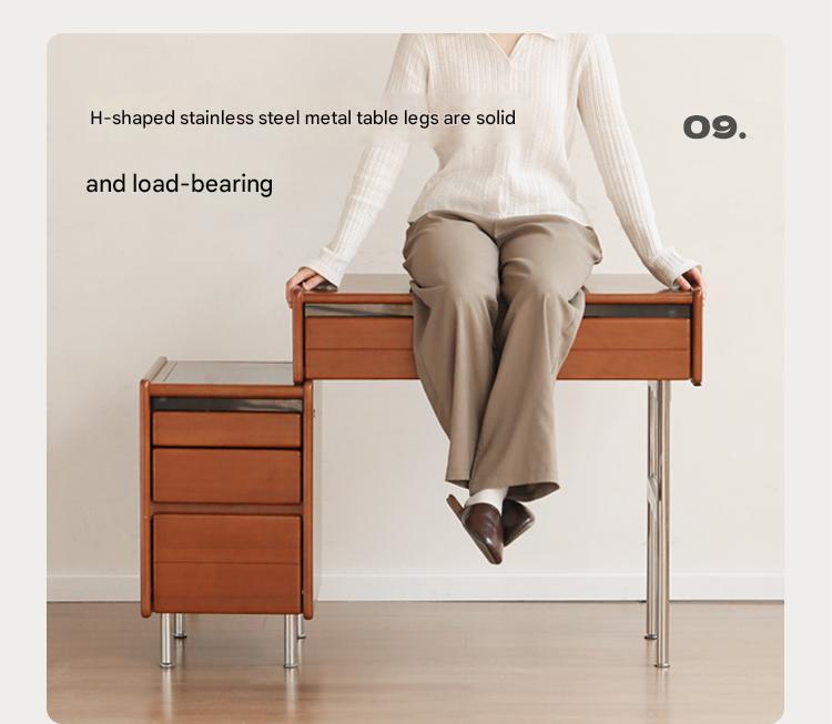 Poplar Solid Wood Bauhaus Multi Functional Dressing Table