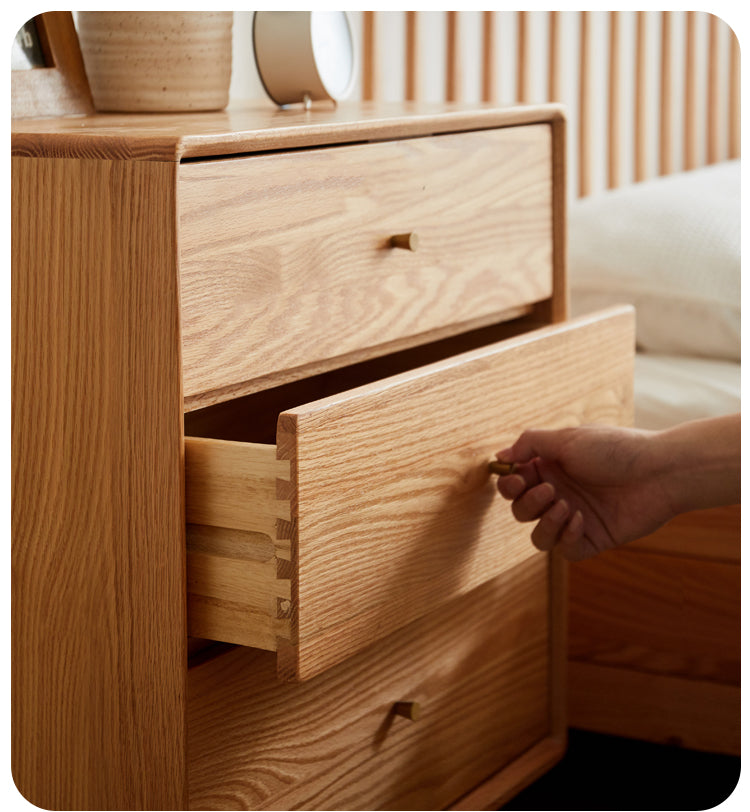 Oak Chest of Drawers Storage Cabinet