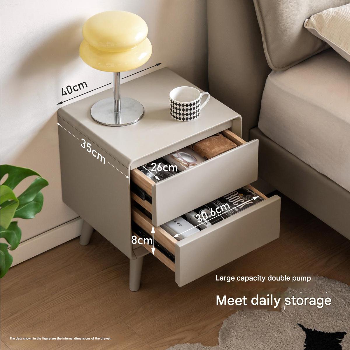 Poplar Solid Wood Modern Nightstand