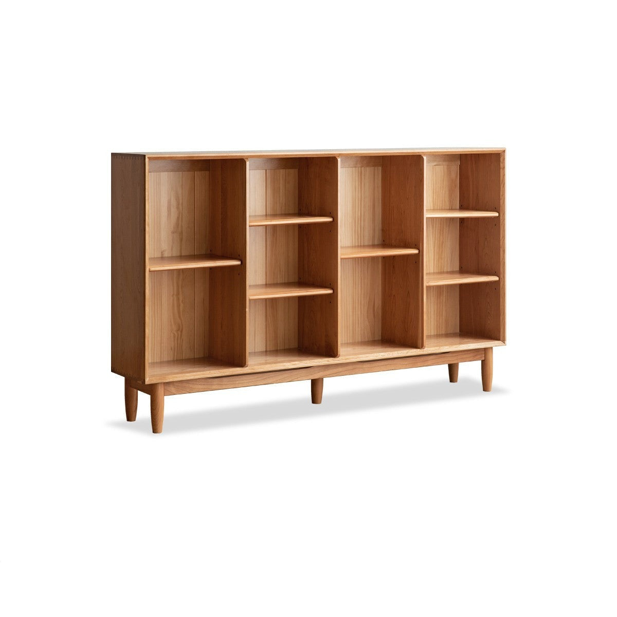 Oak solid wood low bookshelf"