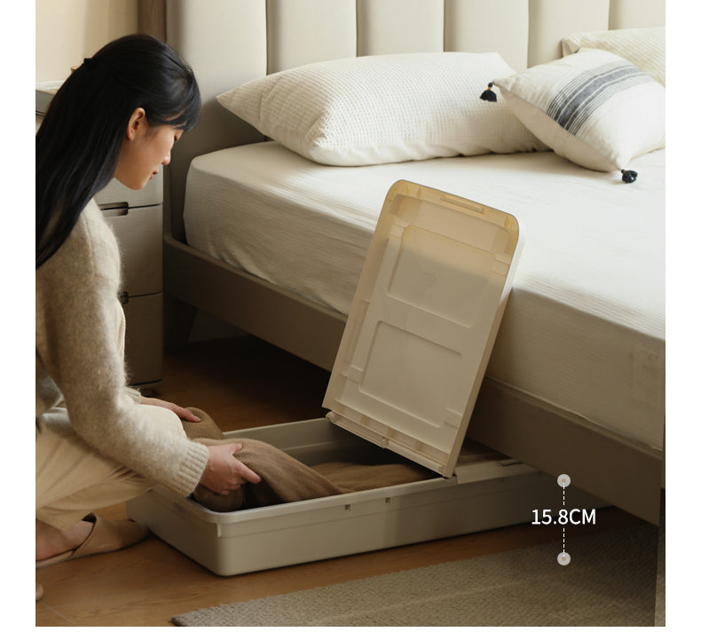 Oak Solid Wood piano key Bed, Technology Cloth"