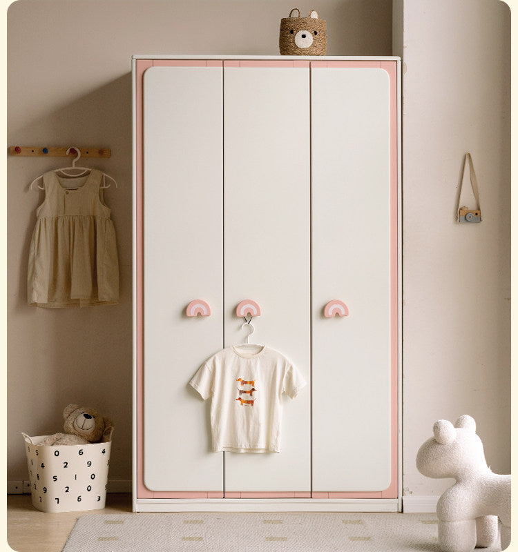 Solid RubberWood Kids Modular Wardrobe Closet with Multi-Size Storage Options