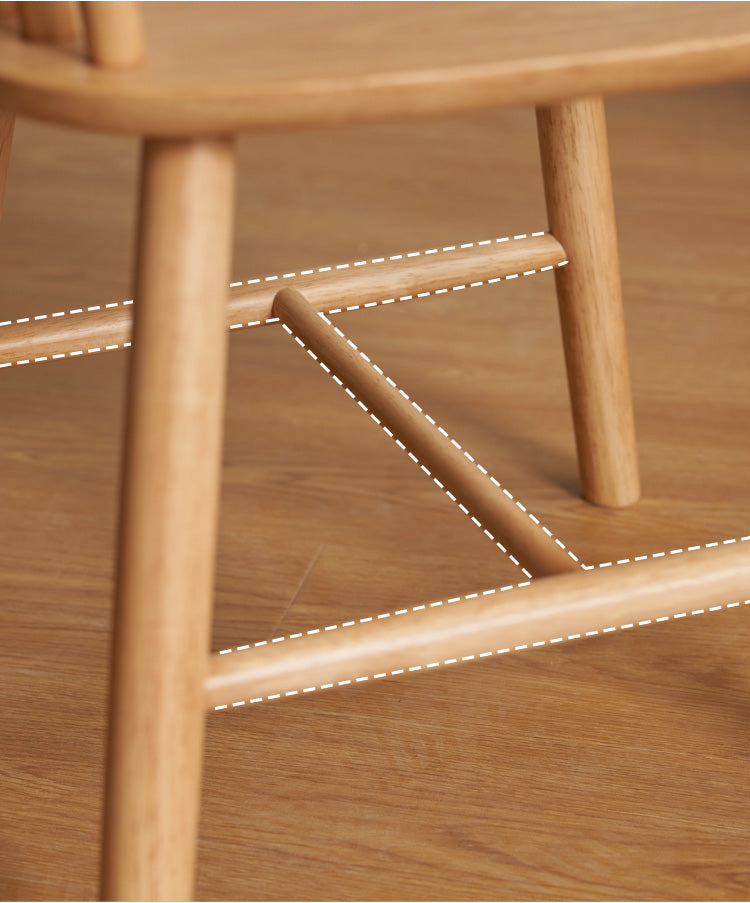 Set 4 pcs Solid RubberWood Modern Dining Chair