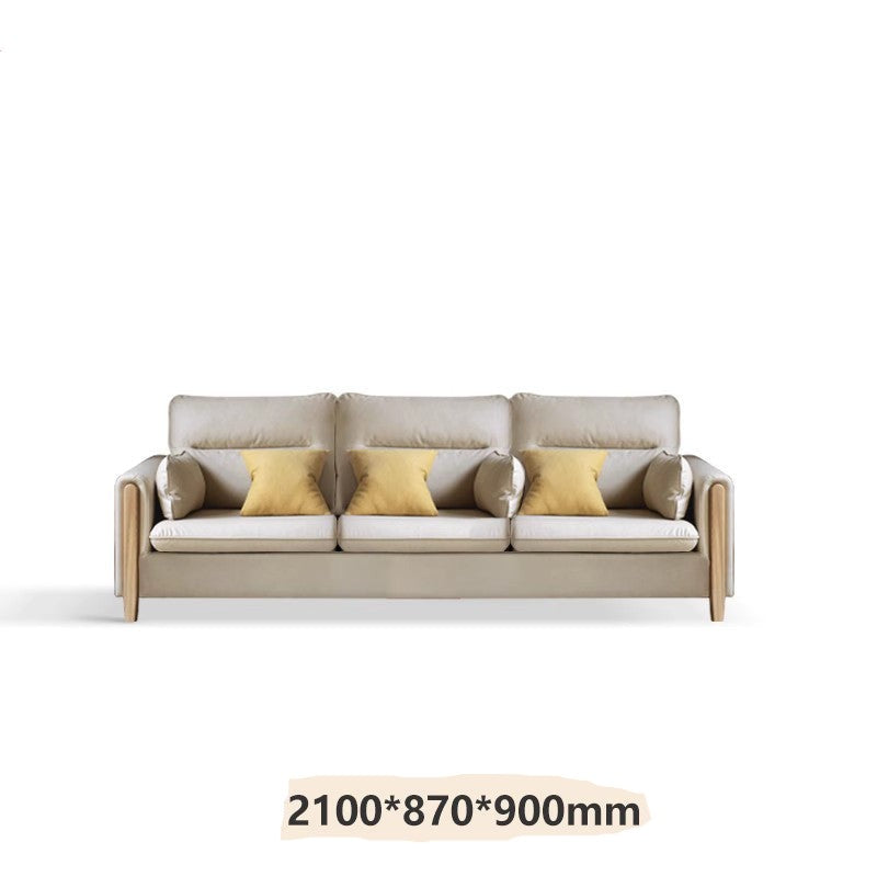 Luxury fabric sofa oak solid wood+