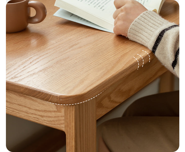 Oak Solid Wood Computer Desk With Drawer