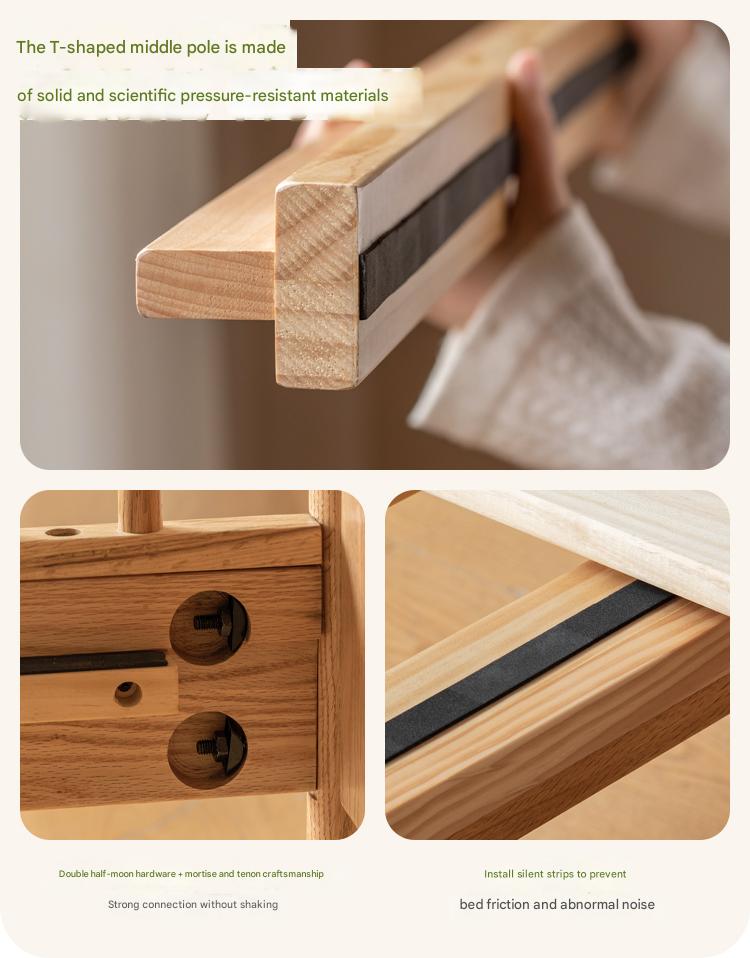 Oak solid wood multi-functional Toddler Bed<