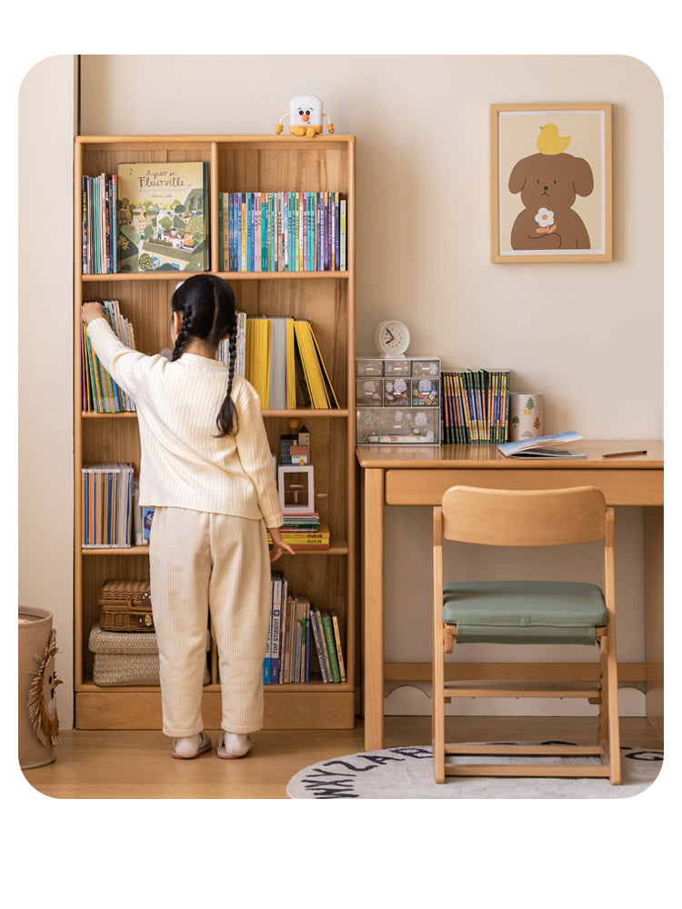 Beech solid wood children's bookcase