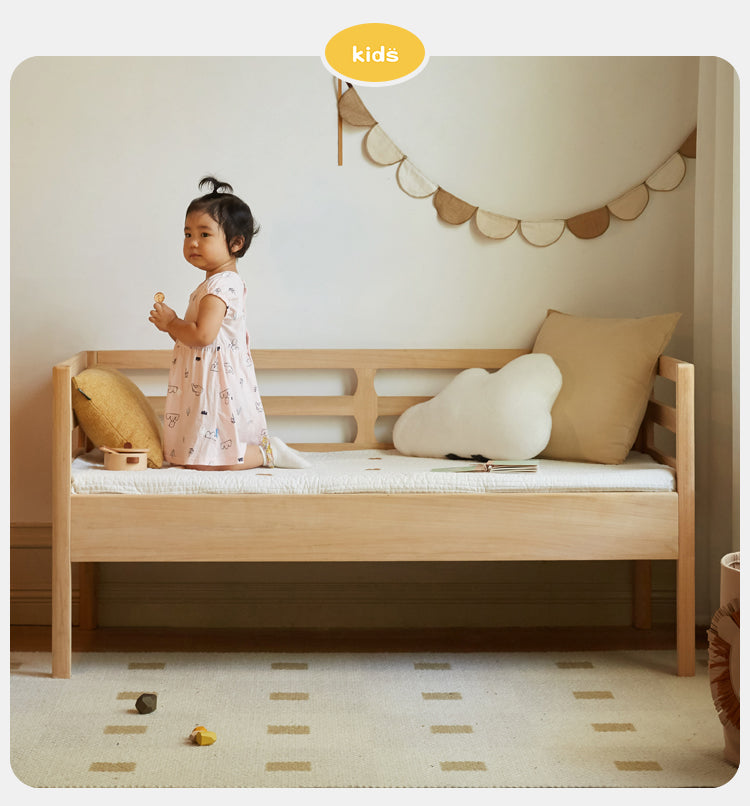 Solid wood children's splicing bed