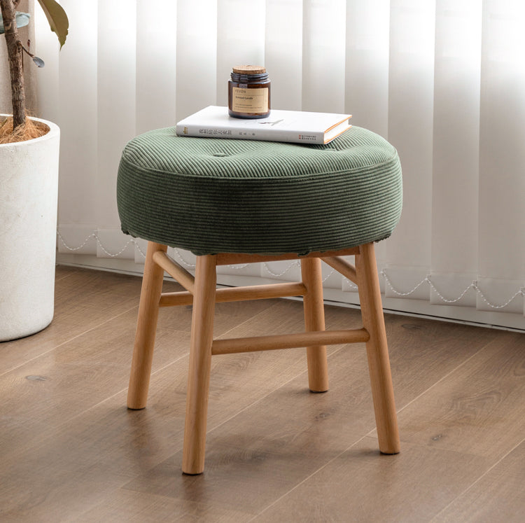 Oak Solid Wood Nordic Light Luxury Style Makeup Stool