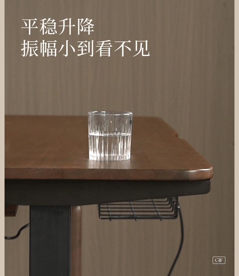 Black Walnut, White Ash Solid Wood Electric Height-Adjustable Standing Desk with Storage Drawers