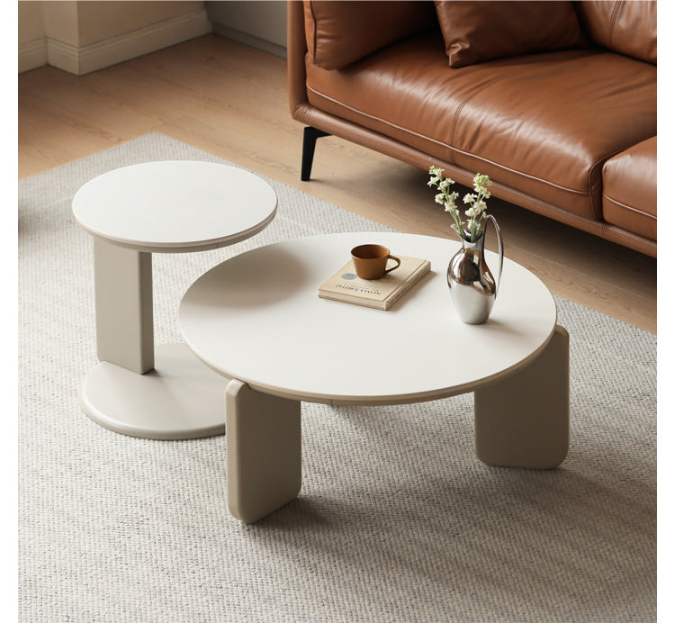 Poplar Solid Wood  Rock Plate Combination coffee table: