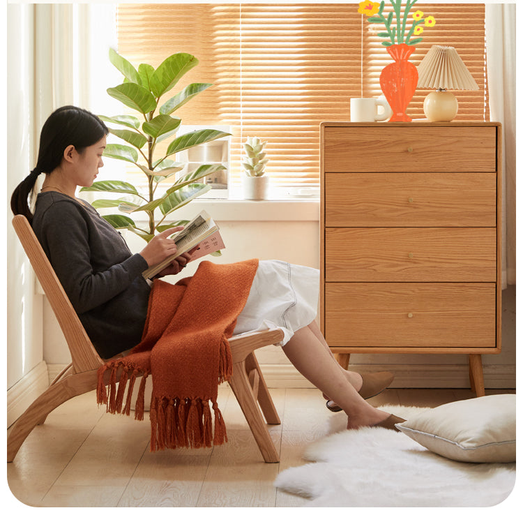 Oak Chest of Drawers Storage Cabinet