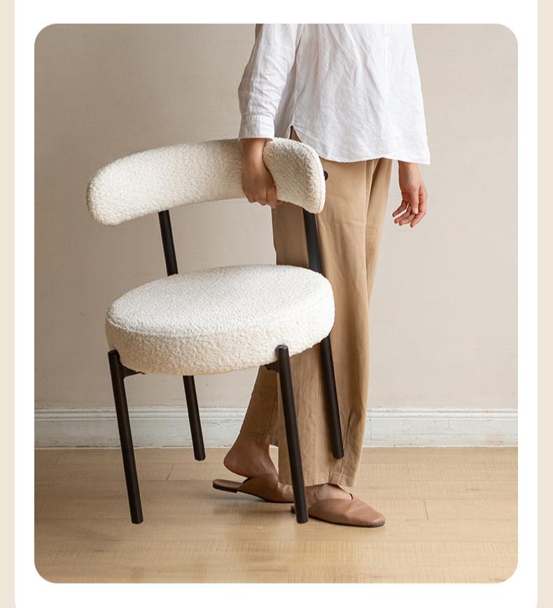 Fabric, organic leather dressing Cream Style Makeup stool