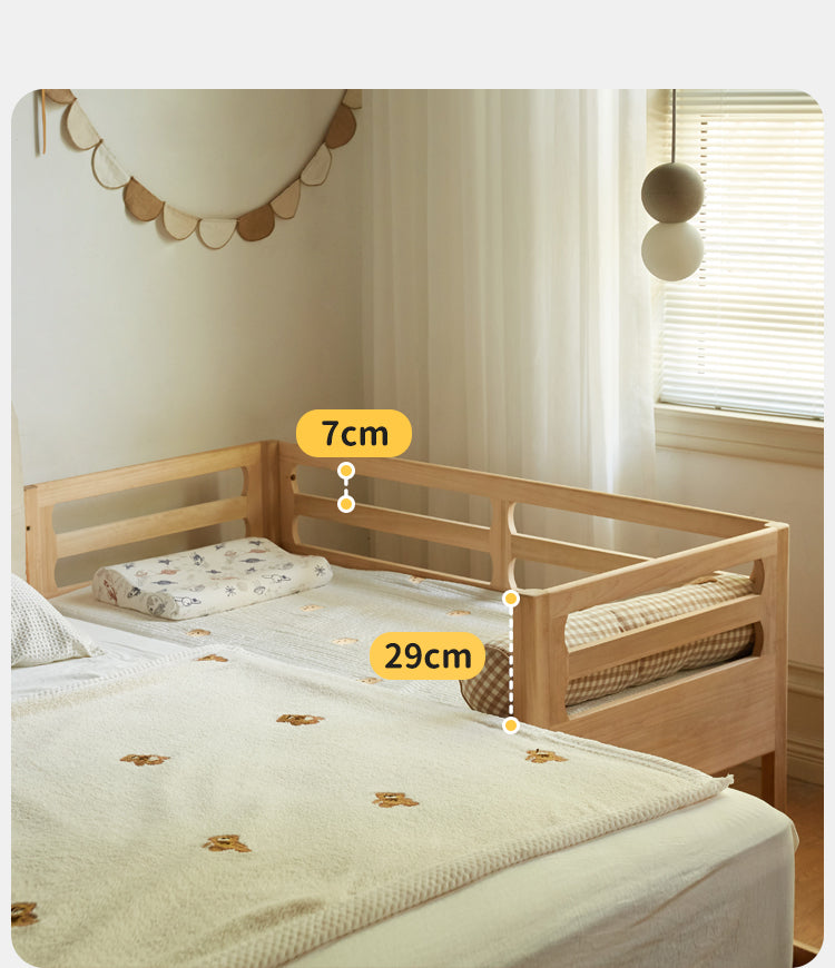 Solid wood children's splicing bed