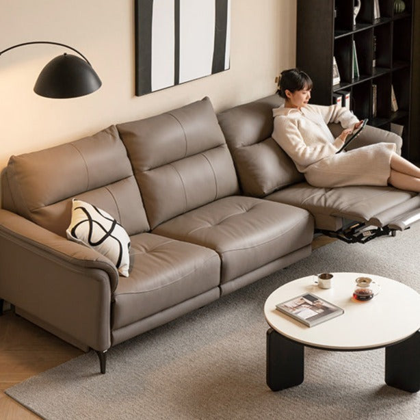 First Layer Leather Multifunctional Electric Telescopic Sofa