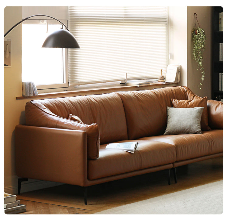 Organic leather sofa first layer down cowhide sofa