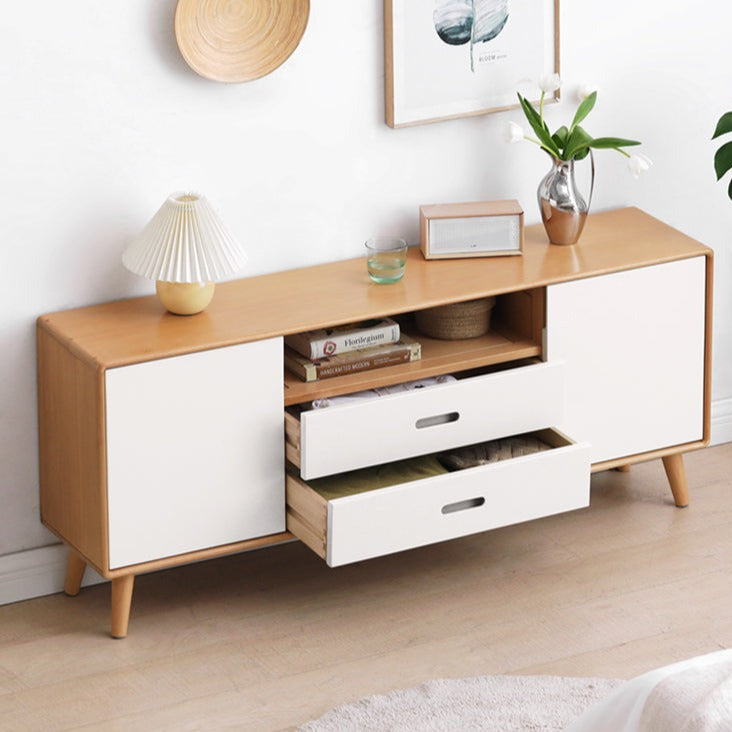 Beech Solid Wood Bedroom TV Cabinet"