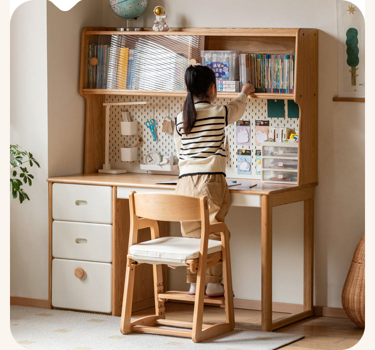 Oak solid wood modern children's study table