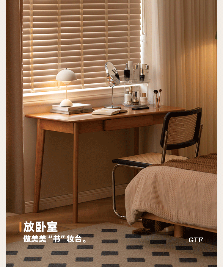 Cherry Wood FAS Grade Office Desk with Drawers