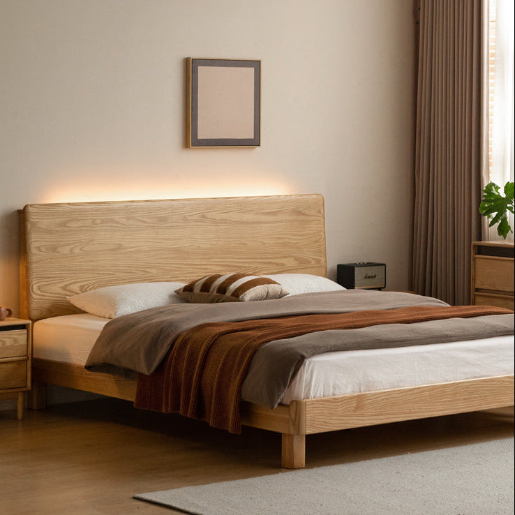 Ach Solid Wood Modern Simple Luminous Bed