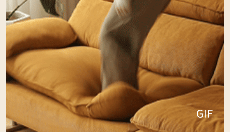 High-Back Corduroy Fabric Sofa with Removable Cover