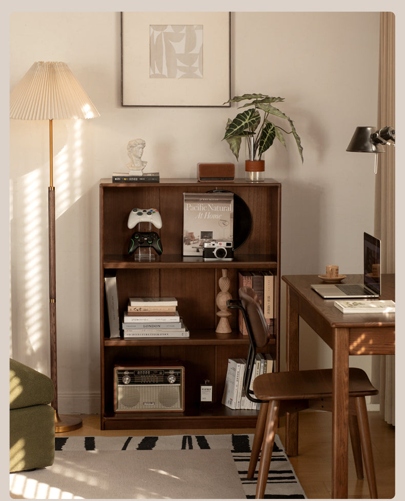 Solid Rubberwood Modern Bookcase
