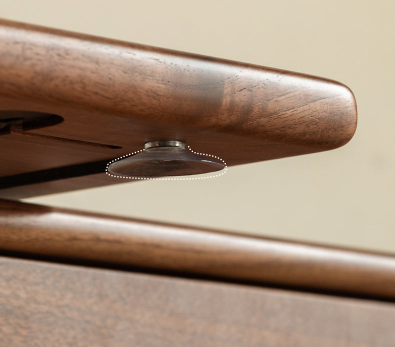 Black walnut solid wood retractable dressing table