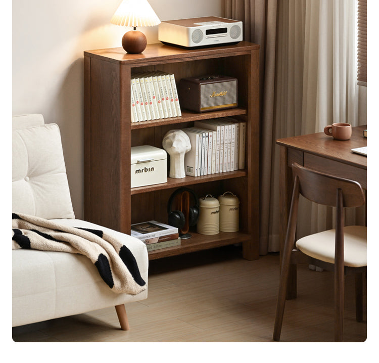 Oak solid wood small modern bookcase<