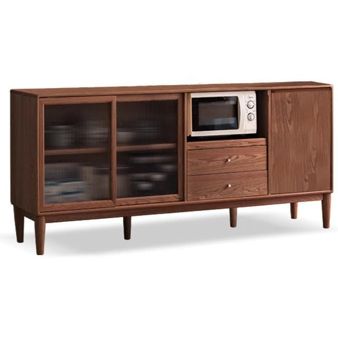 Oak solid wood sideboard multi-functional buffet cabinet,