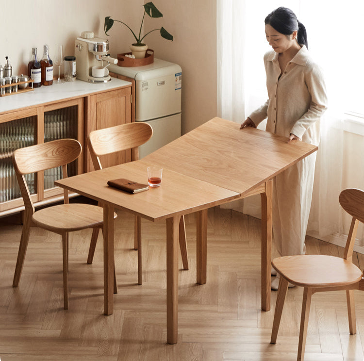 Oak Solid Wood Folding Dining Table