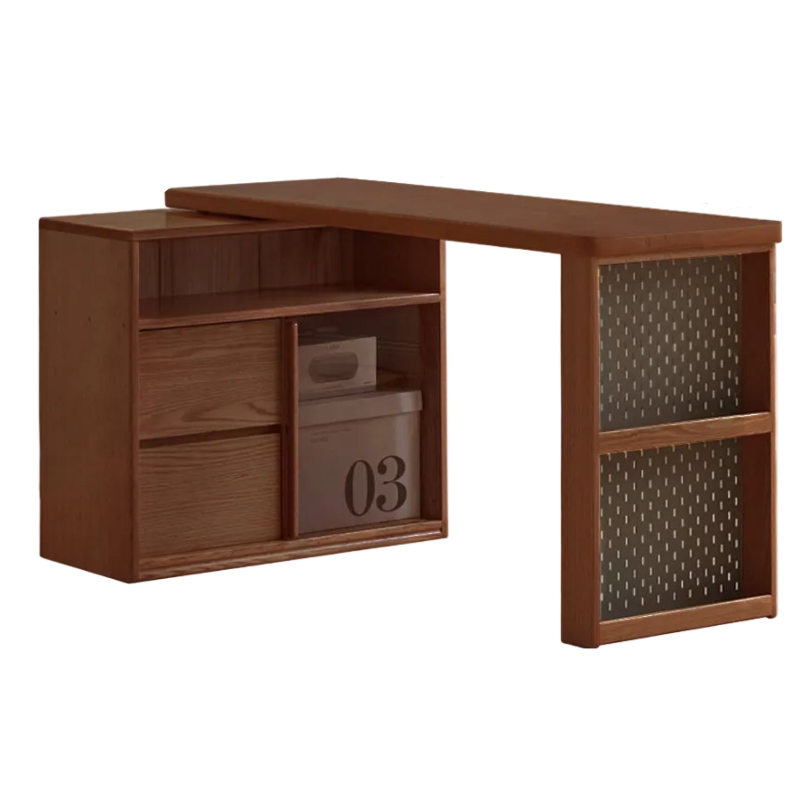 Oak Solid Wood Simple Corner Desk