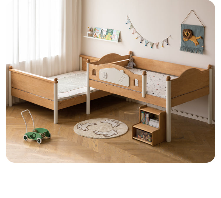 Rubber Solid Wood Children's Bunk Bed