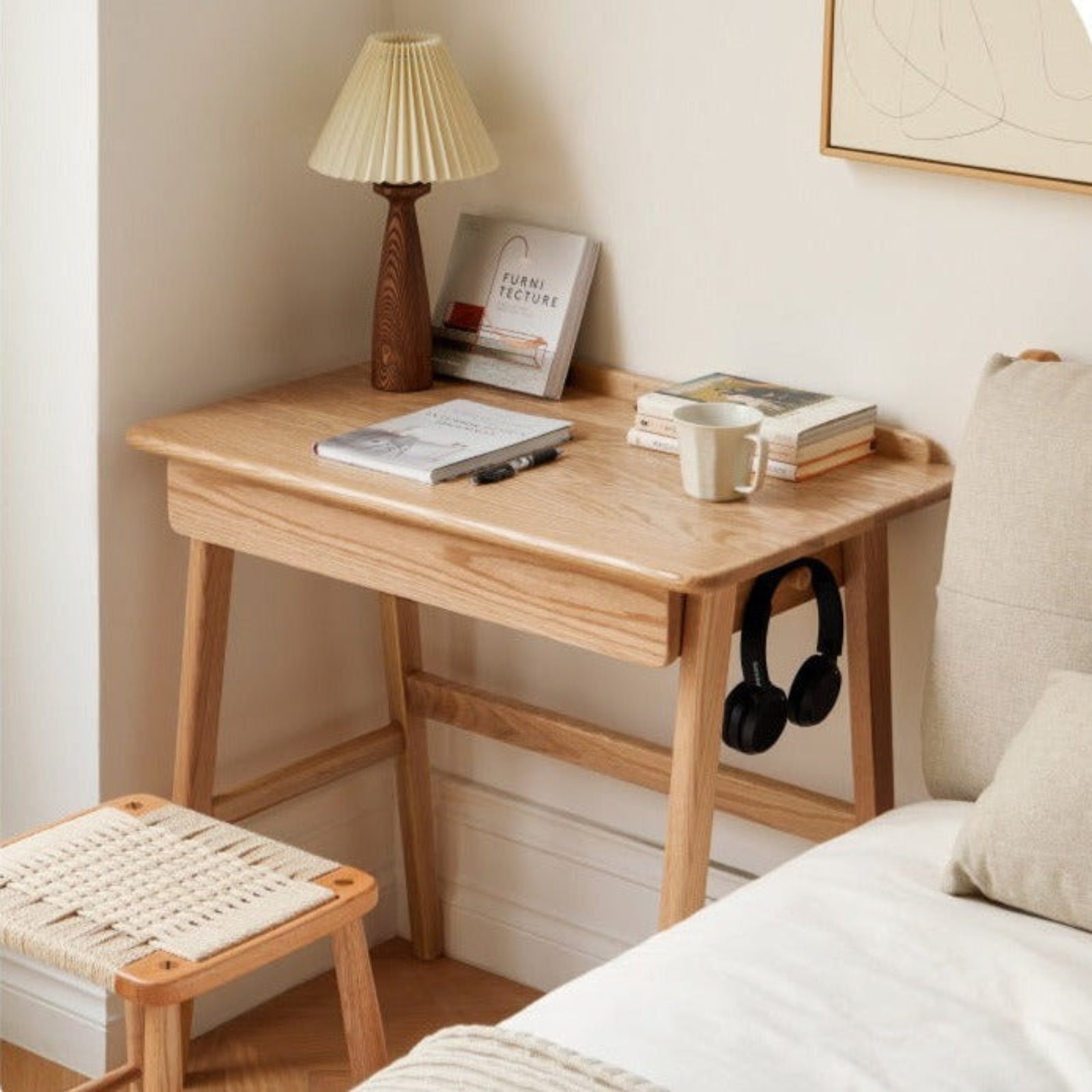 Oak Solid Wood Office Desk, Console Table