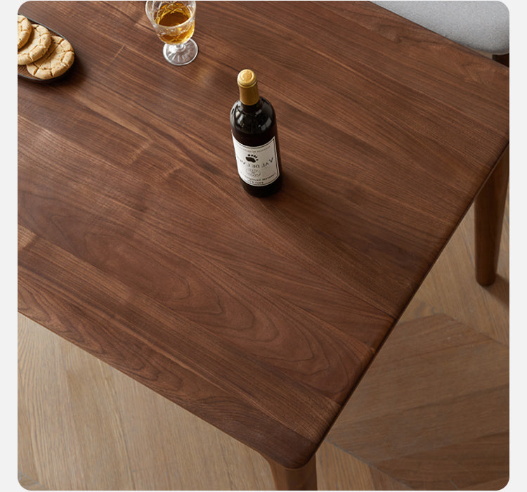 Black walnut solid wood rectangular dining table