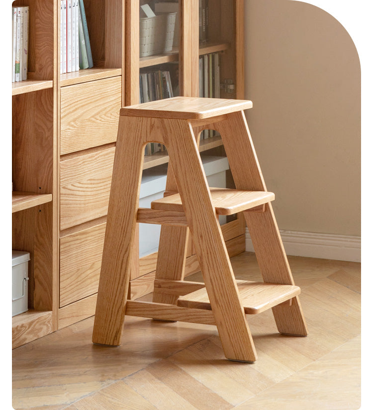 Oak Solid Wood Step Stool: