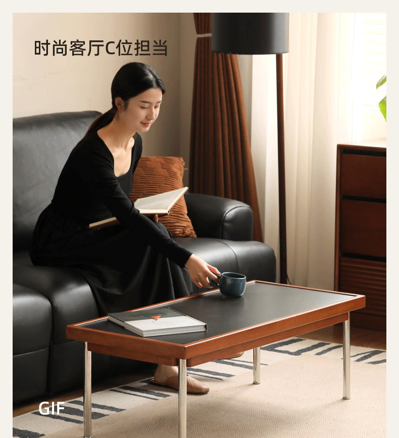 Poplar Solid Wood Ancient Square Coffee Table