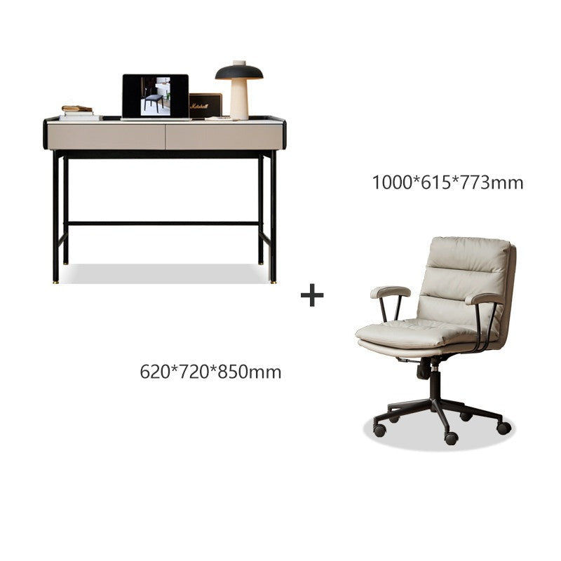 Office desk, dressing table slate top Oak solid wood"