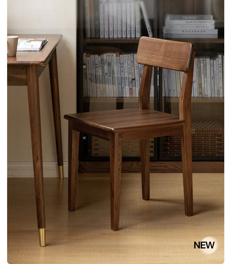 2 pcs set-Dining chair Oak,Black walnut solid wood-