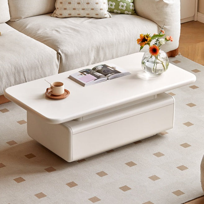 Ash Solid Wood Cream Breeze coffee Table"
