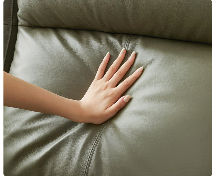 First-layer yellow cowhide leather sofa