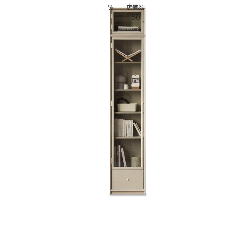 Oak solid wood Combination bookcase light luxury,floor-to-ceiling bookshelf