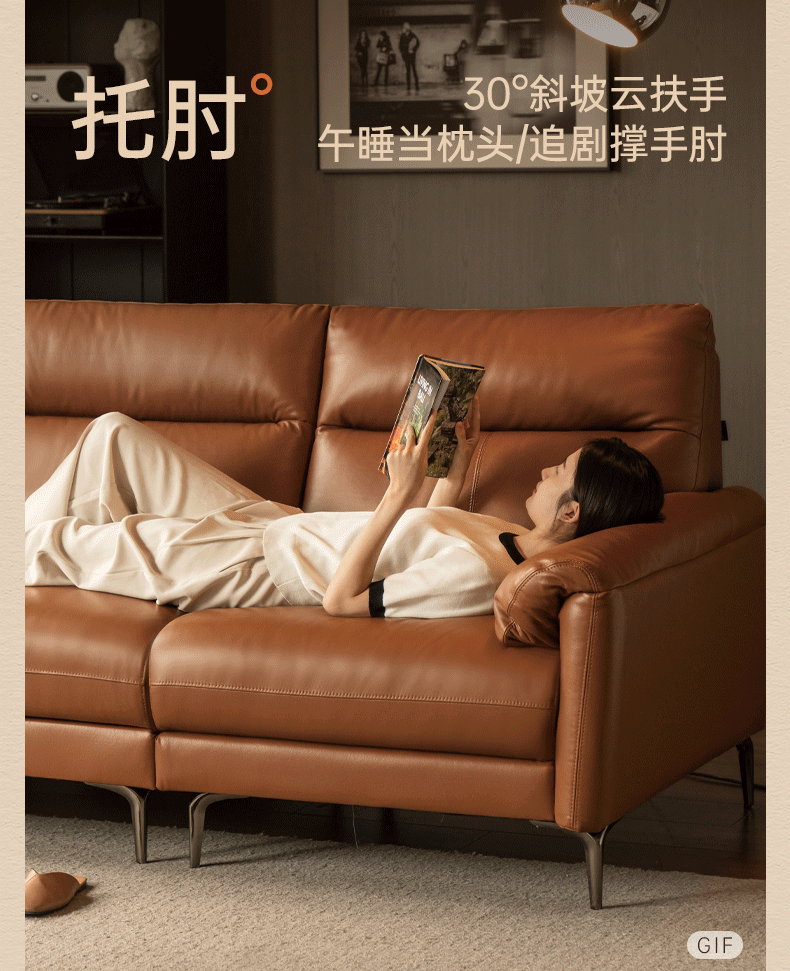 Genuine Leather Italian Normcore Modern Sofa