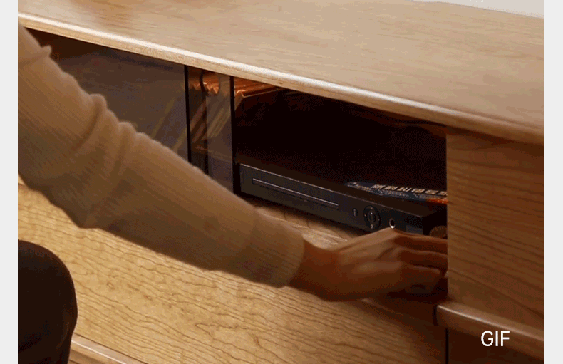 Cherry Solid Wood Modern Simple Floor TV Stand