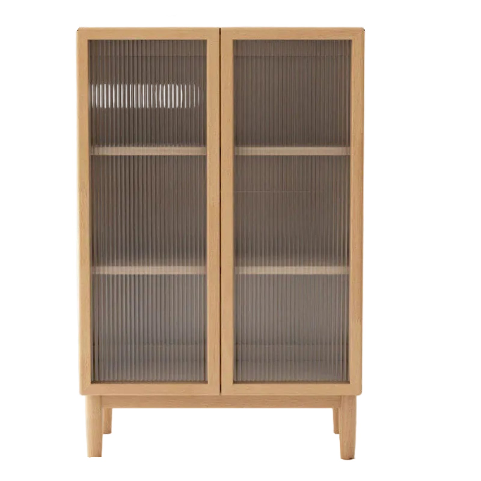 Oak, Beech, Rubber Solid Wood Modern Side Cabinet.
