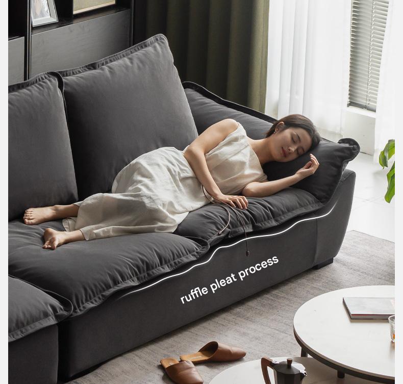 Fabric Coastal-style scratch-resistant sofa