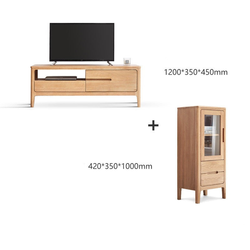 Oak solid wood TV Stand