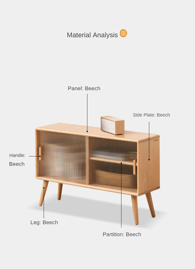 Beech solid wood storage cabinet TV cabinet "