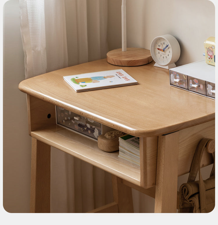Beech solid wood children's small desk "