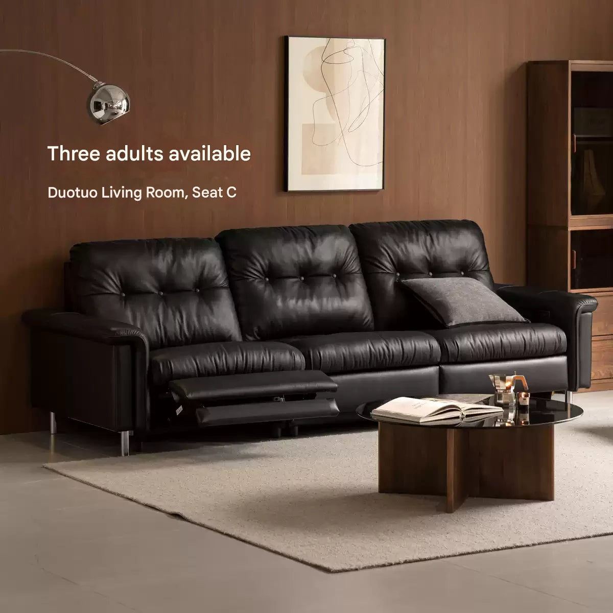 Genuine Leather Zero-Wall Power Recliner Sofa