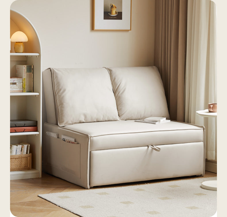 Fabric Technology Cloth Cream Style Single Sofa